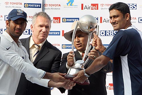 MS Dhoni and Anil Kumble. PHoto- Getty