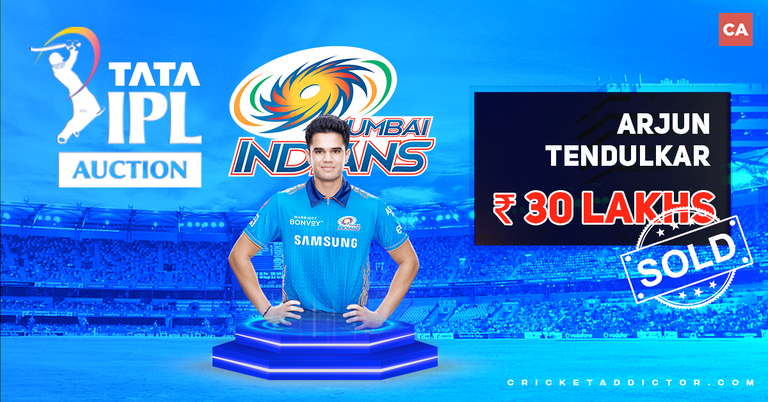 Arjun Tendulkar Bought By Mumbai Indians (MI) For INR 30 Lakh In IPL 2022 Mega Auction