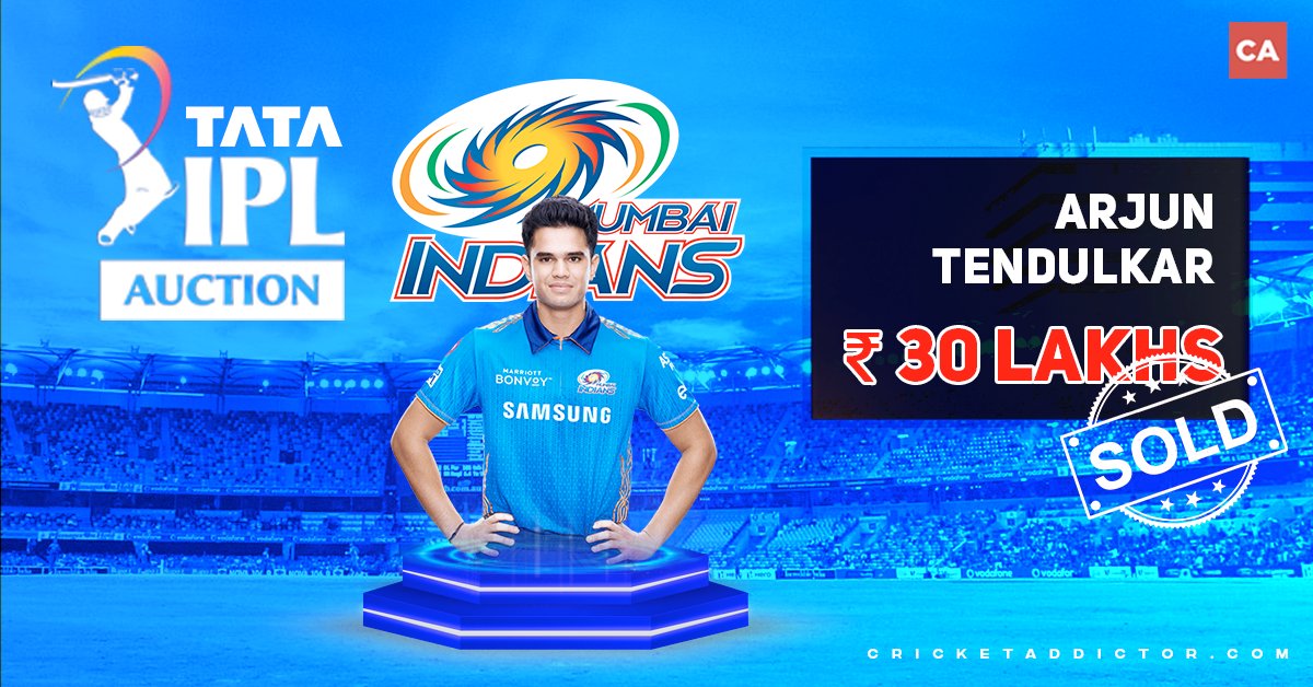 Arjun Tendulkar Bought By Mumbai Indians (MI) For INR 30 Lakh In IPL 2022 Mega Auction