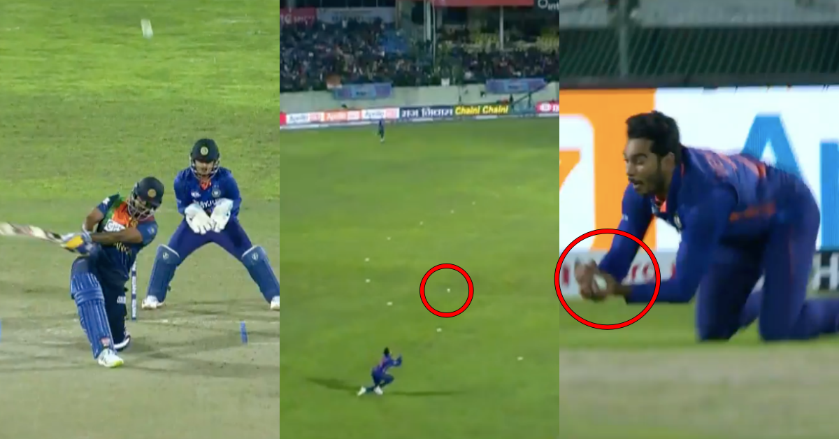 IND vs SL: Watch – Venkatesh Iyer Takes A Terrific Diving Catch Off Ravindra Jadeja's Delivery To Dismiss Danushka Gunathilaka