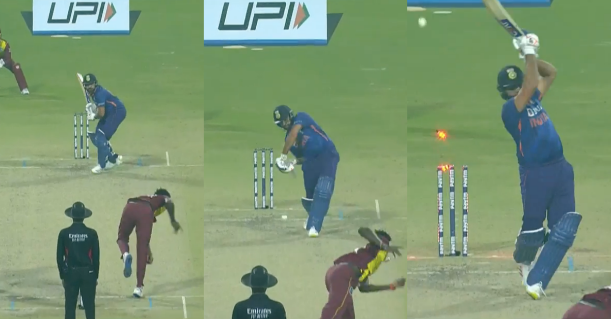 IND vs WI: Watch: Rohit Sharma Gets Cleaned Up By Dominic Drakes, Scores 7 Batting At Number 4 In 3rd T20I