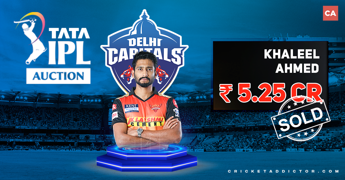Khaleel Ahmed Bought By Delhi Capitals (DC) For INR 5.25 Crore In IPL 2022 Mega Auction