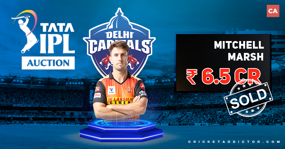 Mitchell Marsh Bought By Delhi Capitals (DC) For INR 6.50 crores In IPL 2022 Mega Auction