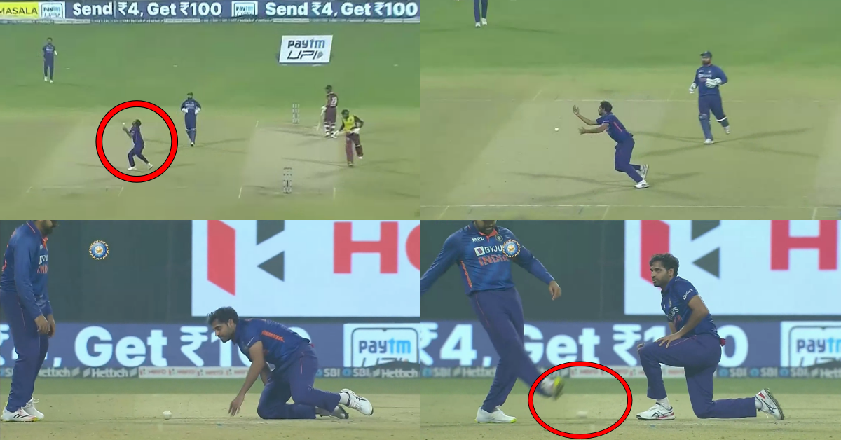 IND vs WI: Watch - Rohit Sharma Kicks The Ball Angrily After Bhuvneshwar Kumar Drops Rovman Powell Off His Own Bowling