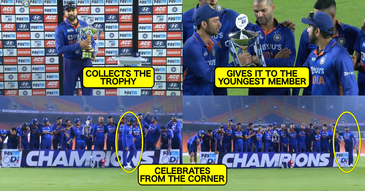 Watch: Rohit Sharma Continues MS Dhoni, Virat Kohli's Tradition, Hands Over Trophy To Ravi Bishnoi After Series Win And Celebrates From The Corner