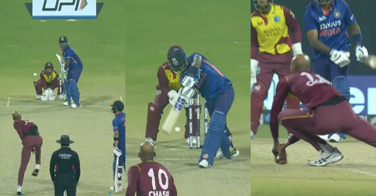 IND vs WI: Watch – Roston Chase Takes An Amazing Return Catch To Dismiss Suryakumar Yadav In 2nd T20I