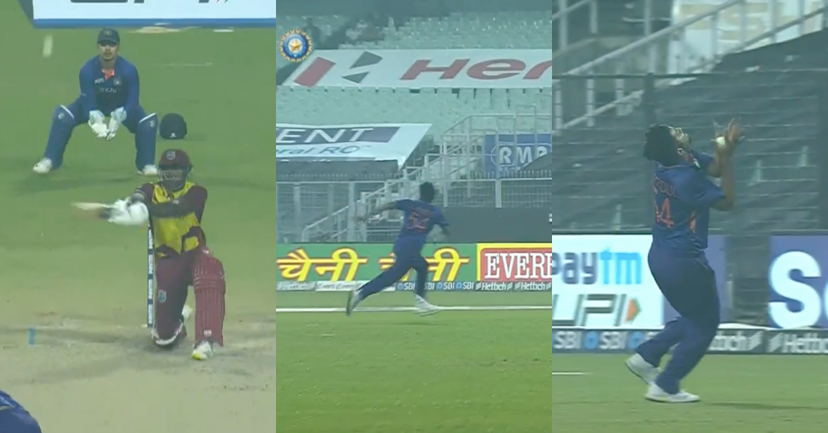 IND v WI: Watch - Shardul Thakur Takes A Fine Catch Running Back To Dismiss Dangerous Rovman Powell