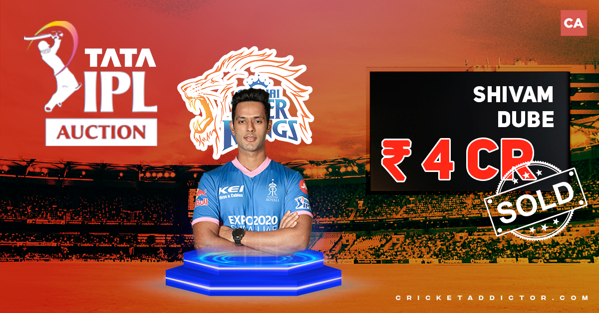 Shivam Dube Bought By Chennai Super Kings For Inr 4 Crores In The Ipl 2022 Mega Auction 1305