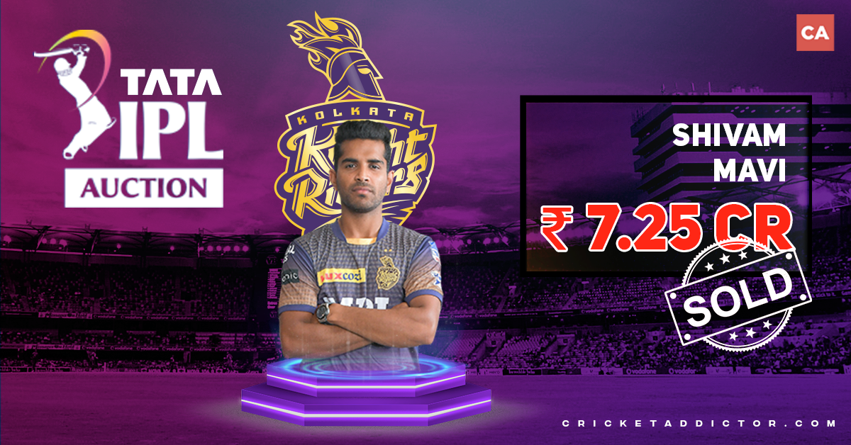 Shivam Mavi Bought By Kolkata Knight Riders For INR 7.25 Crore In IPL 2022 Mega Auction