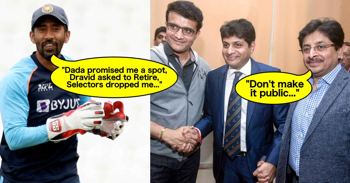 Sourav Ganguly's Brother & CAB Secretary Snehashish Ganguly Slams Wriddhiman Saha For Making Conversation With The BCCI President Public