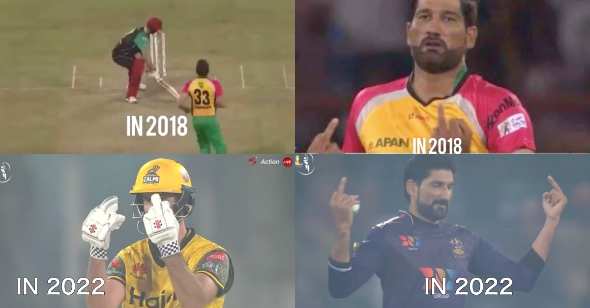 PSL 2022: Watch - Ben Cutting, Sohail Tanvir Exchange Middle Finger Gestures During Peshawar Zalmi Vs Quetta Gladiators Match