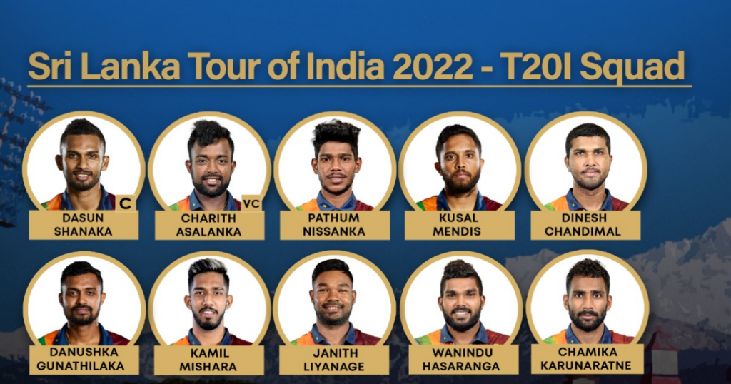 Sri Lanka T20 Squad vs India