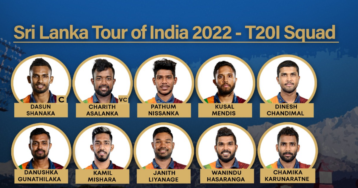 IND vs SL Sri Lanka Cricket (SLC) Announces Squad For The