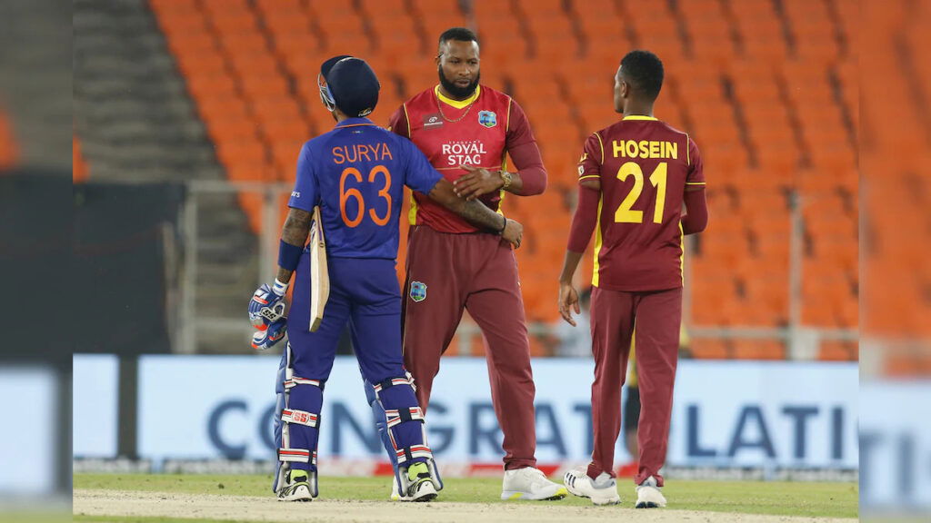 Suryakumar Yadav and Kieron Pollard. Photo- BCCI