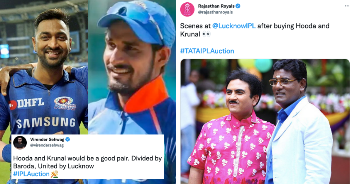 IPL 2022: Twitter Reacts As Krunal Pandya, Deepak Hooda Set To Play For Lucknow Super Giants