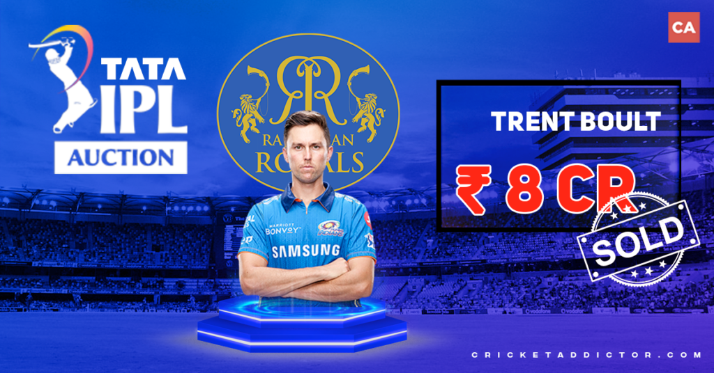 Trent Boult Bought By Rajasthan Royals (RR) For INR 8 Crores In IPL 2022 Mega Auction