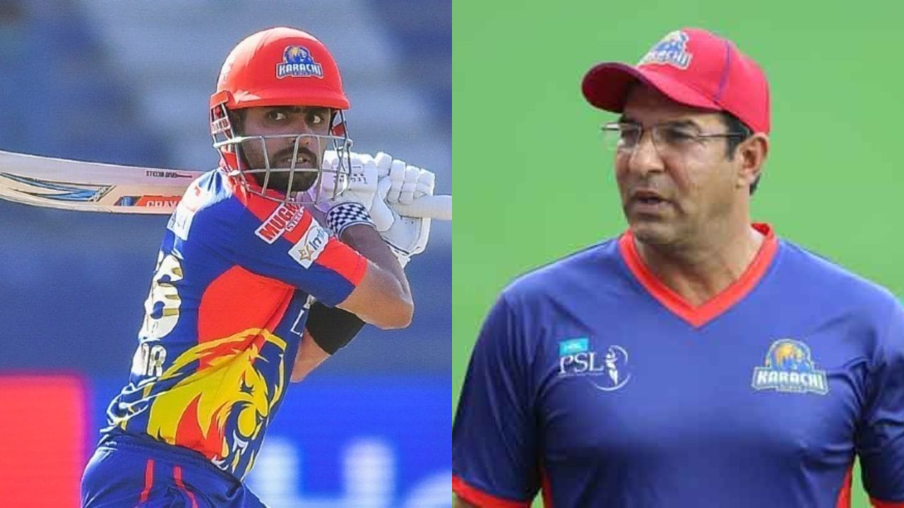 Wasim Akram and Babar Azam for Karachi Kings. Photo- PSL