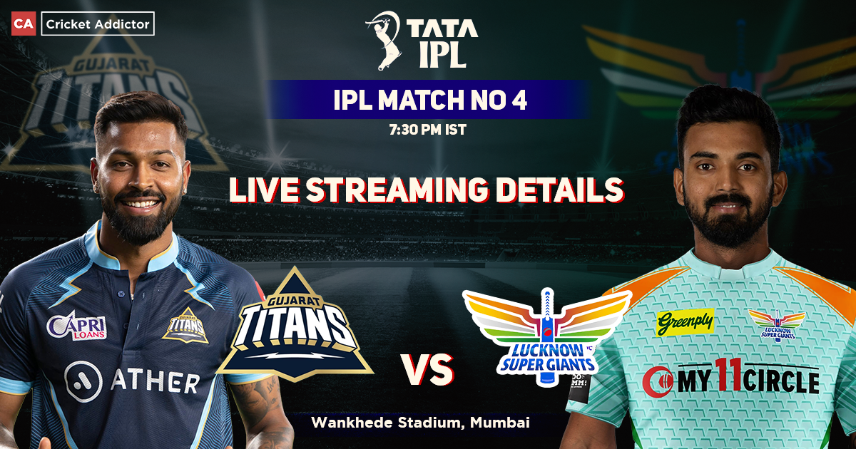 Gujarat Titans vs Lucknow Super Giants Live Streaming Details: When And Where To Watch GT vs LSG Live In Your Country? IPL 2022, Match 04, GT vs LSG