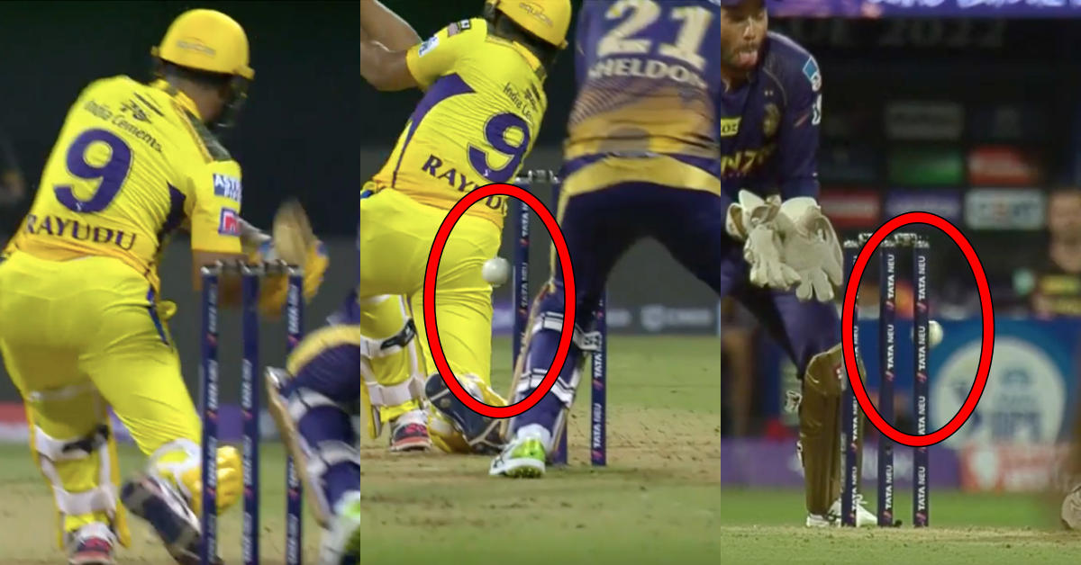 CSK vs KKR: Watch - Ambati Rayudu Gets A Life After Ball Brushes The Stumps But Doesn't Dislodge The Bails