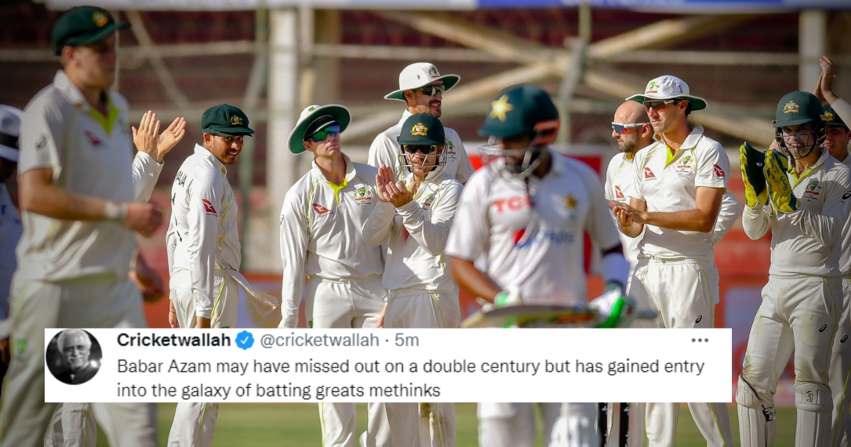 PAK vs AUS: Twitter Reacts As Babar Azam Falls 4 Runs Short Of A Magnificent Double Century In Karachi
