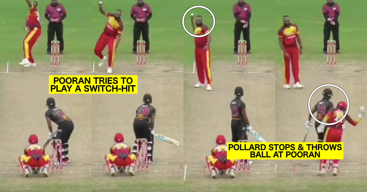 Watch - Kieron Pollard Throws Ball At Nicholas Pooran After Batter Tries To Play A Switch-Hit During Trinidad T10 Game