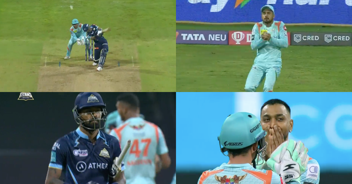 GT vs LSG: Watch - Krunal Pandya Refrains From Celebrating After Dismissing Hardik Pandya