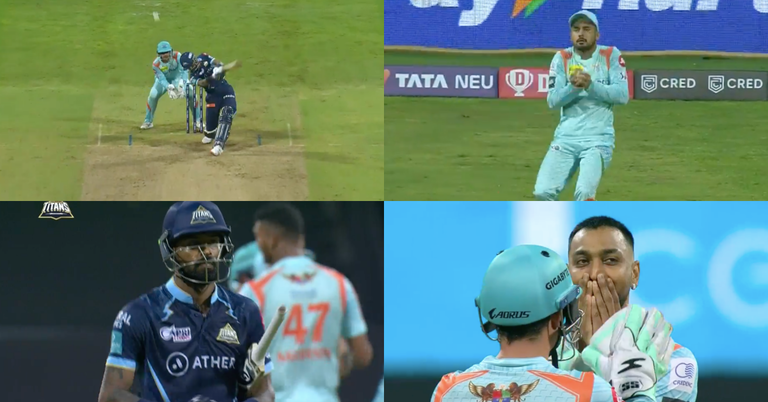 GT vs LSG: Watch - Krunal Pandya Refrains From Celebrating After Dismissing Hardik Pandya