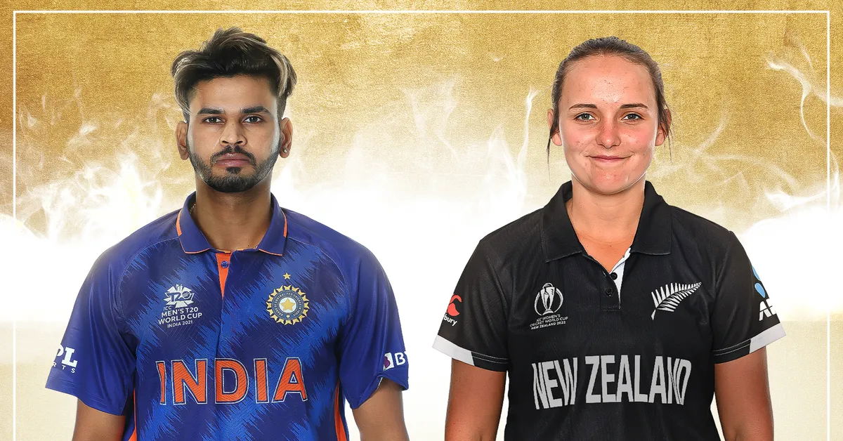 Shreyas Iyer And Amelia Kerr Named The ICC Players Of The Month For February 2022. Photo- ICC