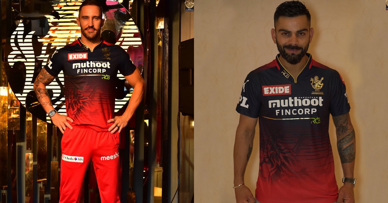 RCB New IPL Jersey, IPL 2022 RCB Jersey, Virat Kohli, Faf du Plessis