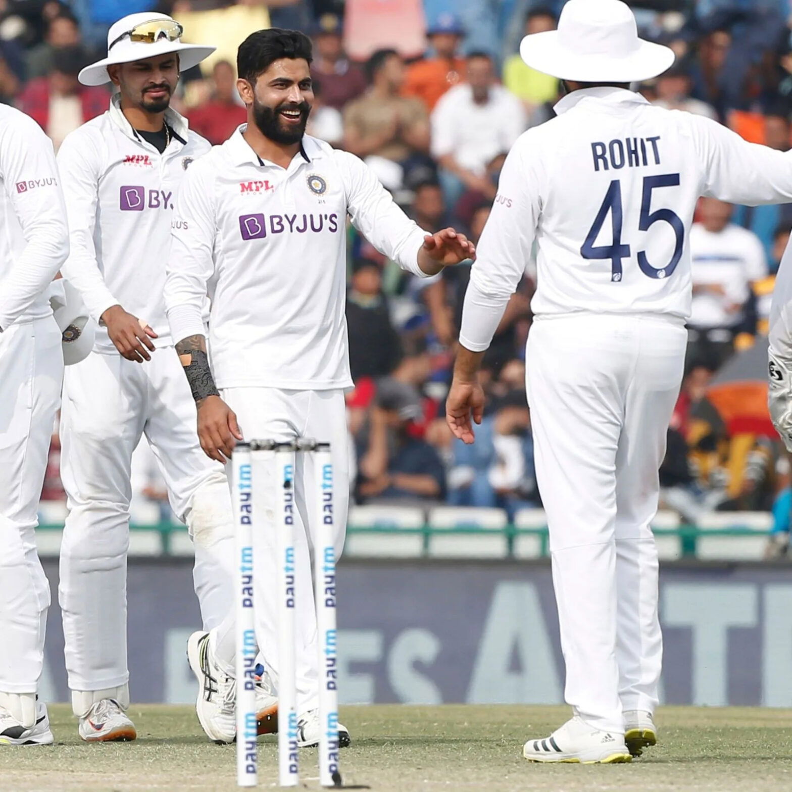 Ravindra Jadeja and Rohit Sharma for India. Photo-BCCI