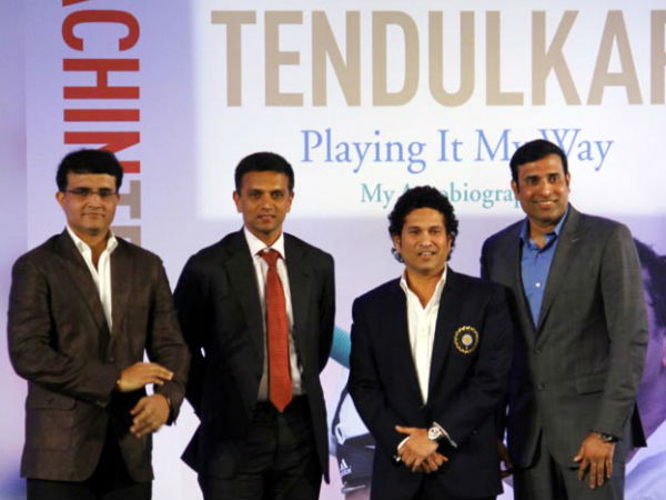 Sachin Tendulkar, Sourav Ganguly, VVS Laxman and Rahul Dravid