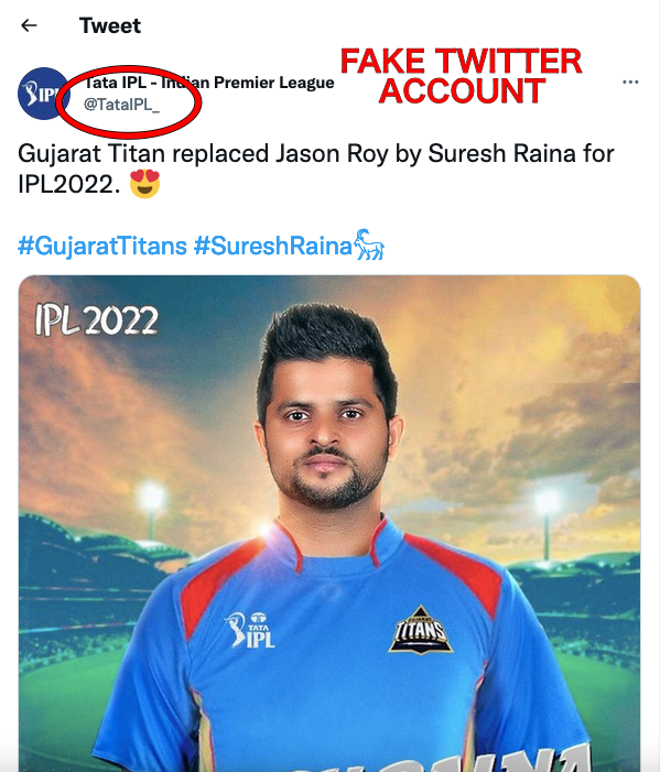 @TataIPL_ is a fake account on twitter. The original IPL handle on Twitter goes by the username @IPL.
