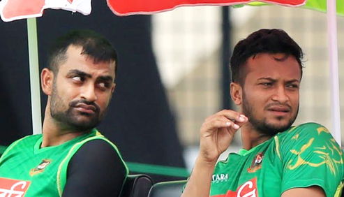 Tamim Iqbal and shakib Al Hasan. Photo- Getty