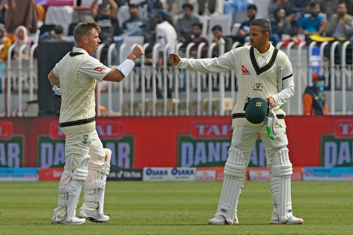 Usman Khawaja and David Warner put on 156 runs together. Photo- AFP-Getty Images