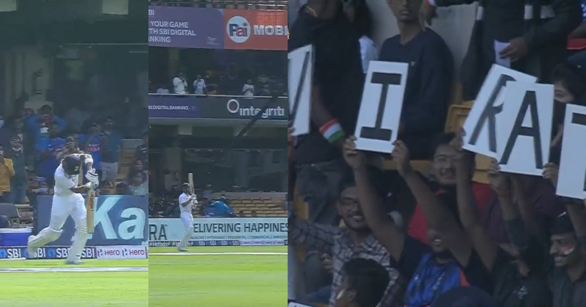 IND vs SL: Watch – Bengaluru Crowd Roars For Local Lad Virat Kohli As He Walks In To Bat In The Pink-ball Test Match