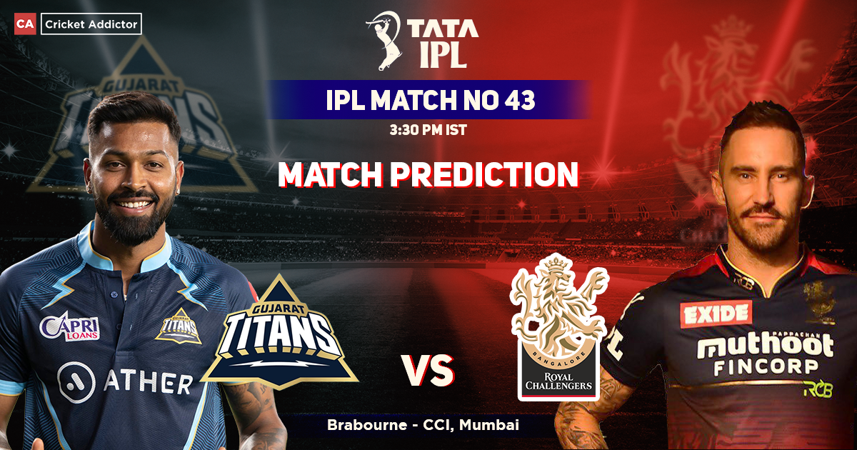 Gujarat Titans vs Royal Challengers Bangalore Match Prediction: Who Will Win The Match Between GT And RCB? IPL 2022, Match 43, GT vs RCB