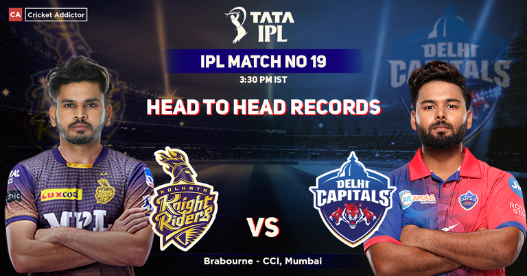 Kolkata Knight Riders vs Delhi Capitals Head To Head Records, KKR's Head to Head Records vs DC, IPL 2022, Match 19, KKR vs DC