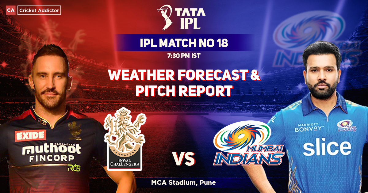 Royal Challengers Bangalore vs Mumbai Indians: Weather Forecast And Pitch Report of MCA Stadium in Pune- IPL 2022 Match 18