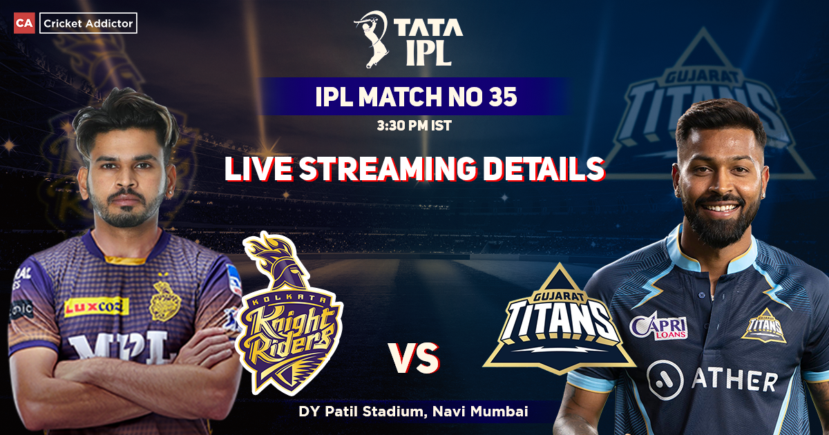 Kolkata Knight Riders vs Gujarat Titans Live Streaming Details: When And Where To Watch KKR vs GT Live In Your Country? IPL 2022, Match 35, KKR vs GT