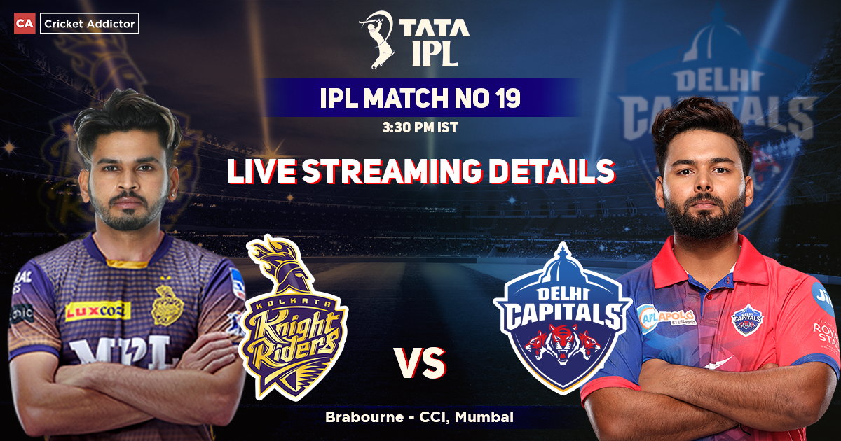 Kolkata Knight Riders vs Delhi Capitals Live Streaming Details: When And Where To Watch IPL Match Between KKR And DC Live In Your Country? IPL 2022, Match 19, KKR vs DC
