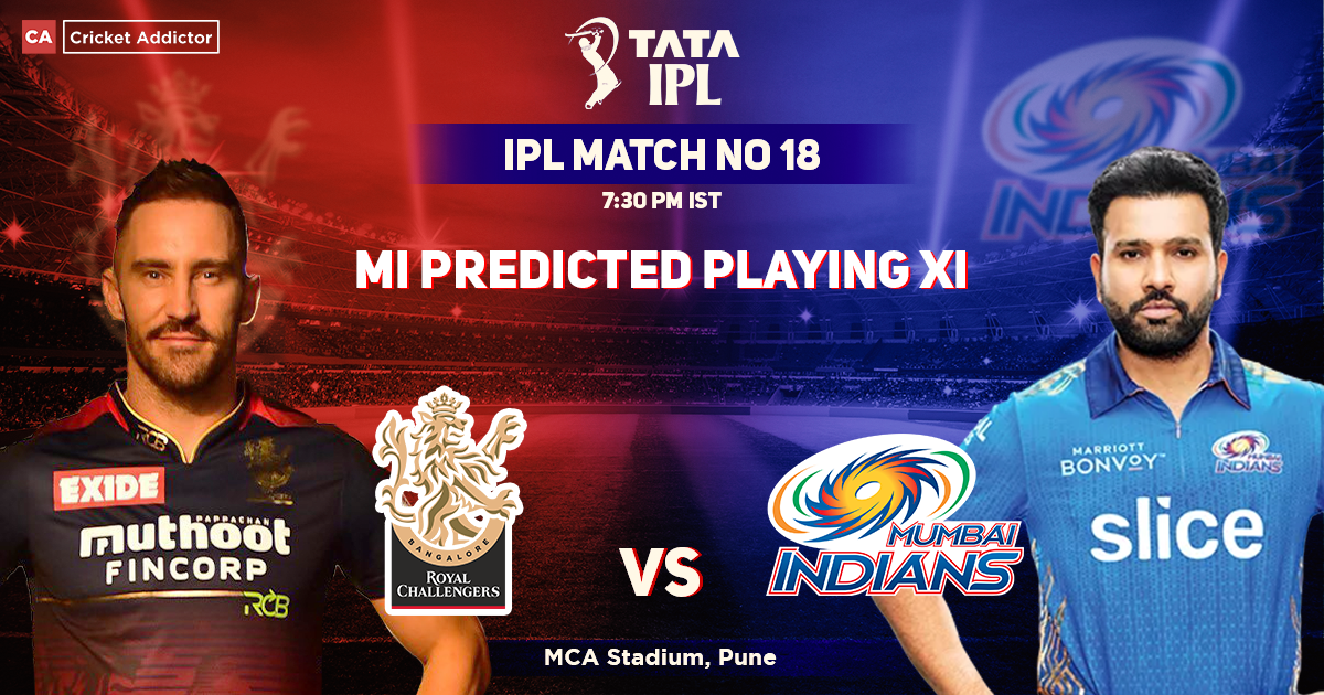 Royal Challengers Bangalore vs Mumbai Indians: Mumbai Indians' Predicted Playing XI Against Royal Challengers Bangalore, IPL 2022, Match 18, RCB vs MI