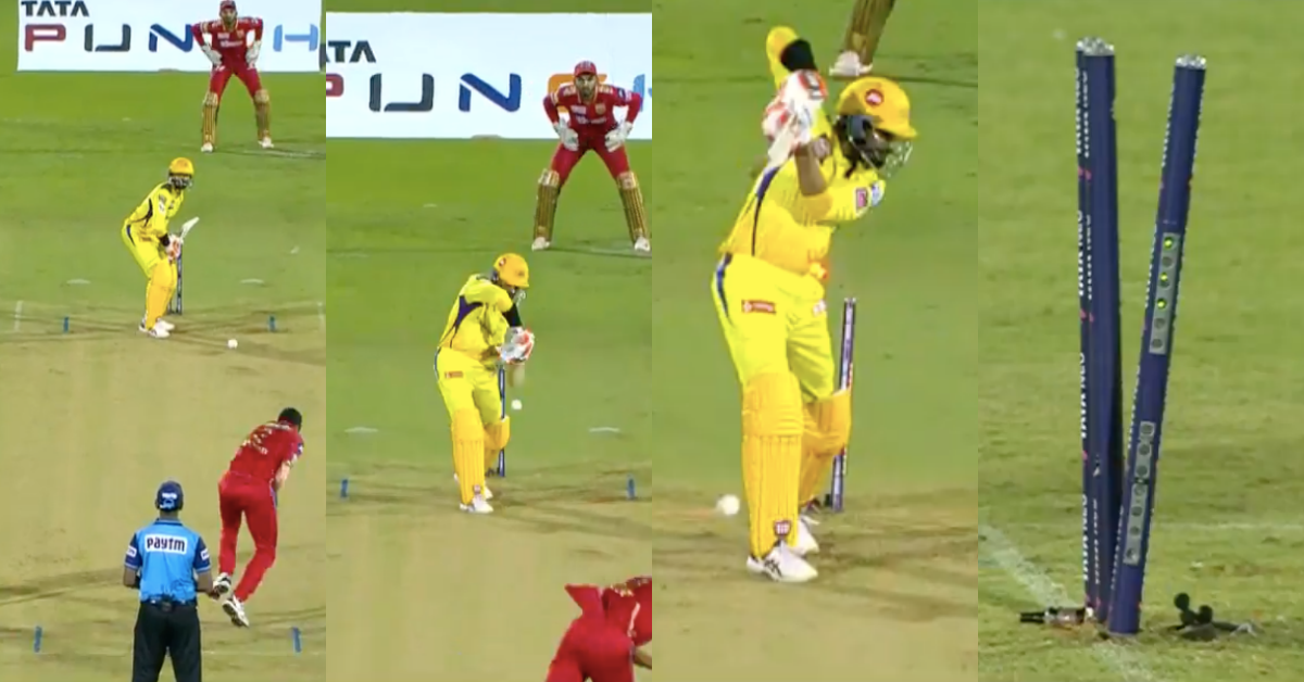 CSK vs PBKS: Watch - Chennai Super Kings Skipper Ravindra Jadeja Gets Dismissed For A Duck