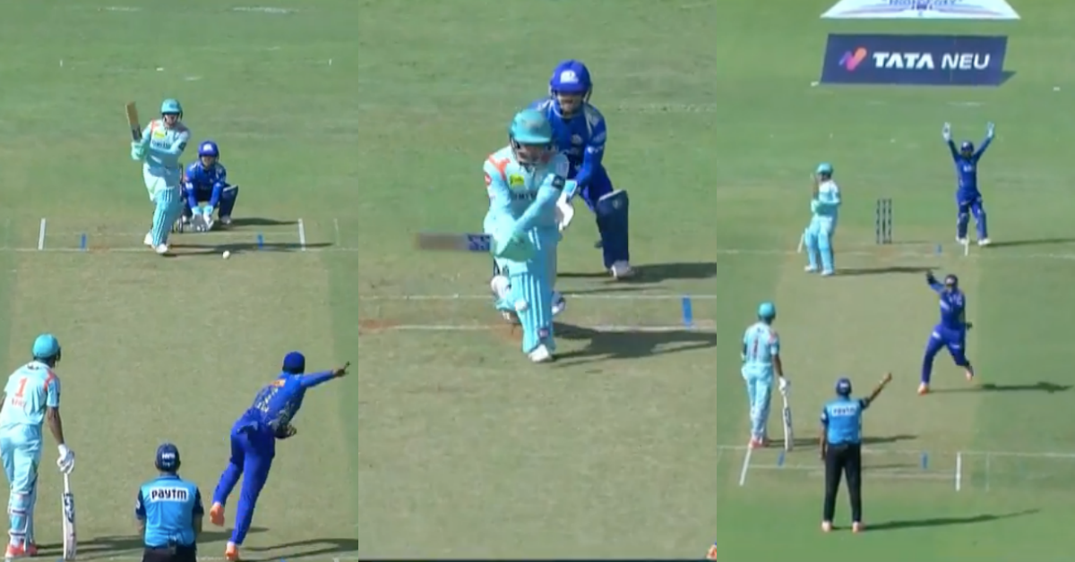 MI vs LSG: Watch - Fabian Allen Catches Quinton de Kock Plumb In Front Of Wicket