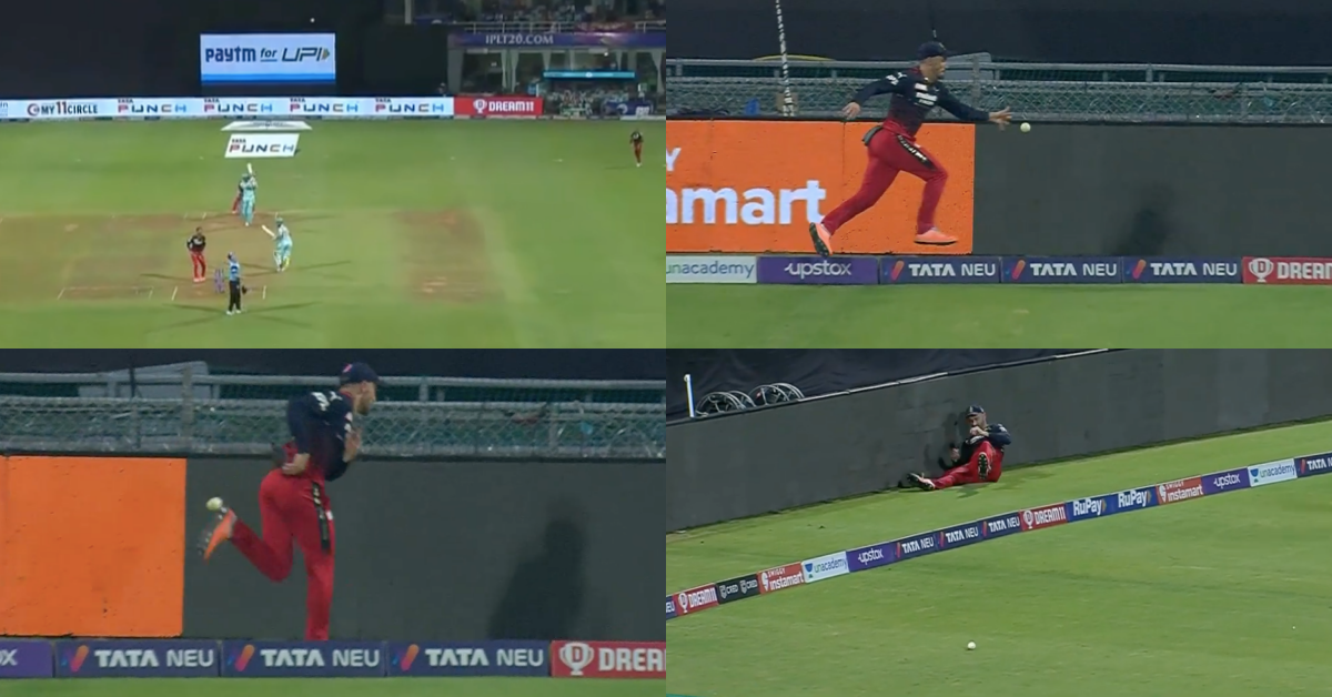 LSG vs RCB: Watch - Faf du Plessis’ Brilliant Sliding Save At Boundary Denies Deepak Hooda A Four