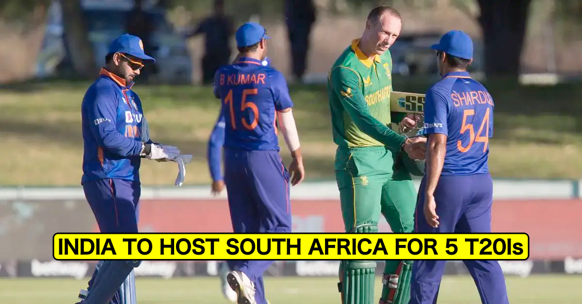 Just IN: BCCI Announces Schedule For India's 5-Match Home T20I Series Against South Africa