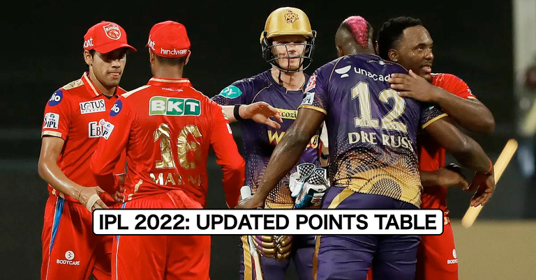 IPL 2022: Updated Points Table, Orange Cap And Purple Cap After Match 8 KKR vs PBKS