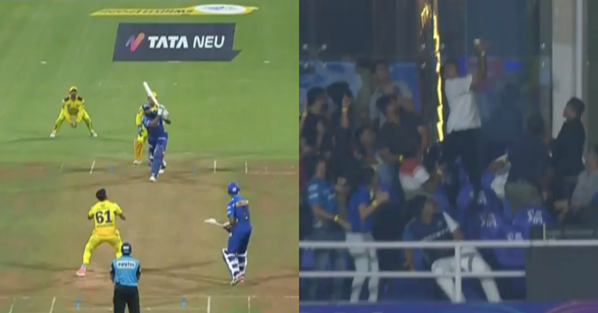 MI vs CSK: Watch - Fan Takes Catch In Stands After Kieron Pollard Hits Six Off Maheesh Theekshana