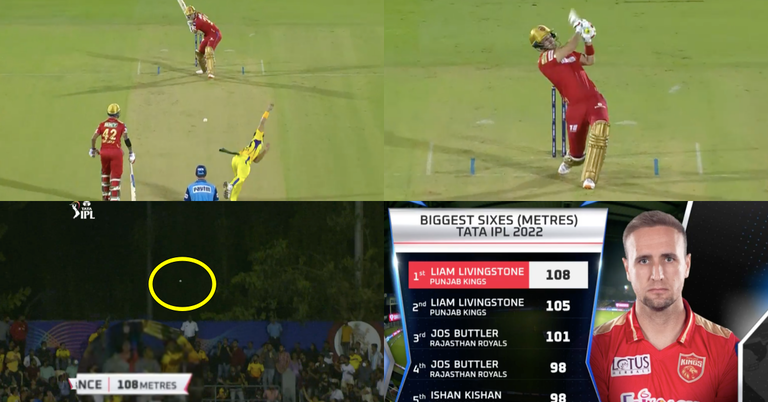 CSK vs PBKS: Watch - Liam Livingstone Hits 108 Meter Six Off Mukesh Choudhary, Registers Biggest Six Of IPL 2022