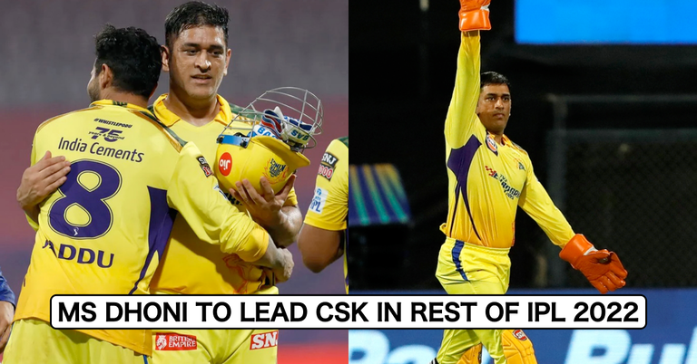 IPL 2022: Breaking New - Ravindra Jadeja Gives CSK Captaincy Back To MS Dhoni