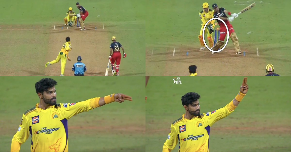 CSK vs RCB: Watch - Ravindra Jadeja Castles Glenn Maxwell As RCB Sink Deeper